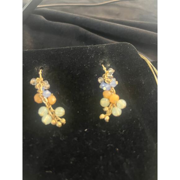 Multicolor Resin Beaded Necklace and Dangle Earrings - Matching Set - Picture 2 of 3